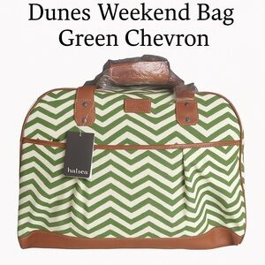 Halsea Dunes Weekend Bag Green Chevron